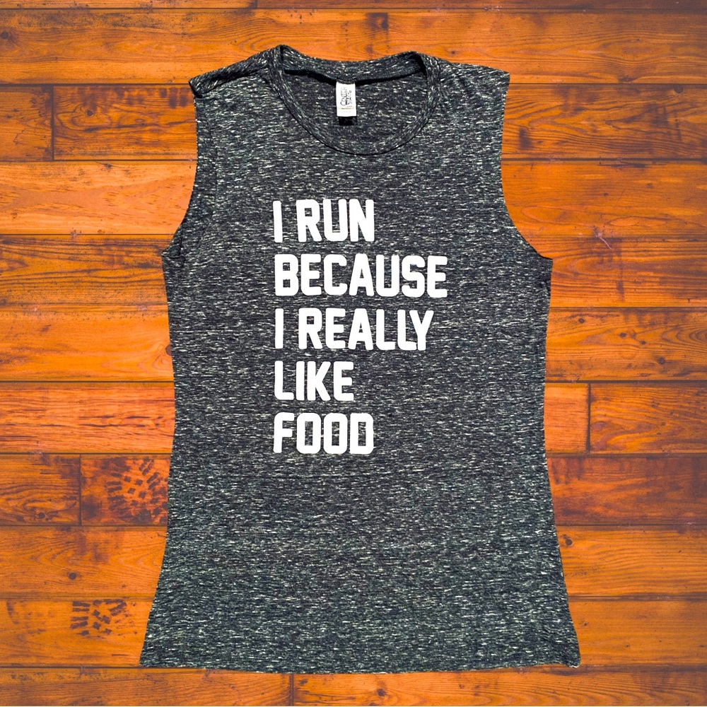 Funny Fitness Graphic Muscle Tank | L